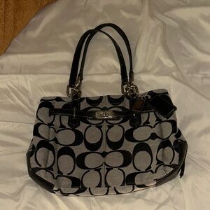 Black and Gray Designer Tote Bag
